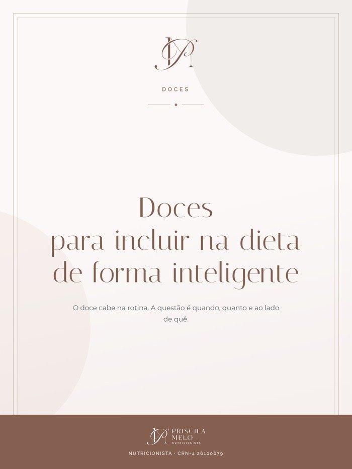 Capa do e-book Doces para incluir na dieta de forma inteligente