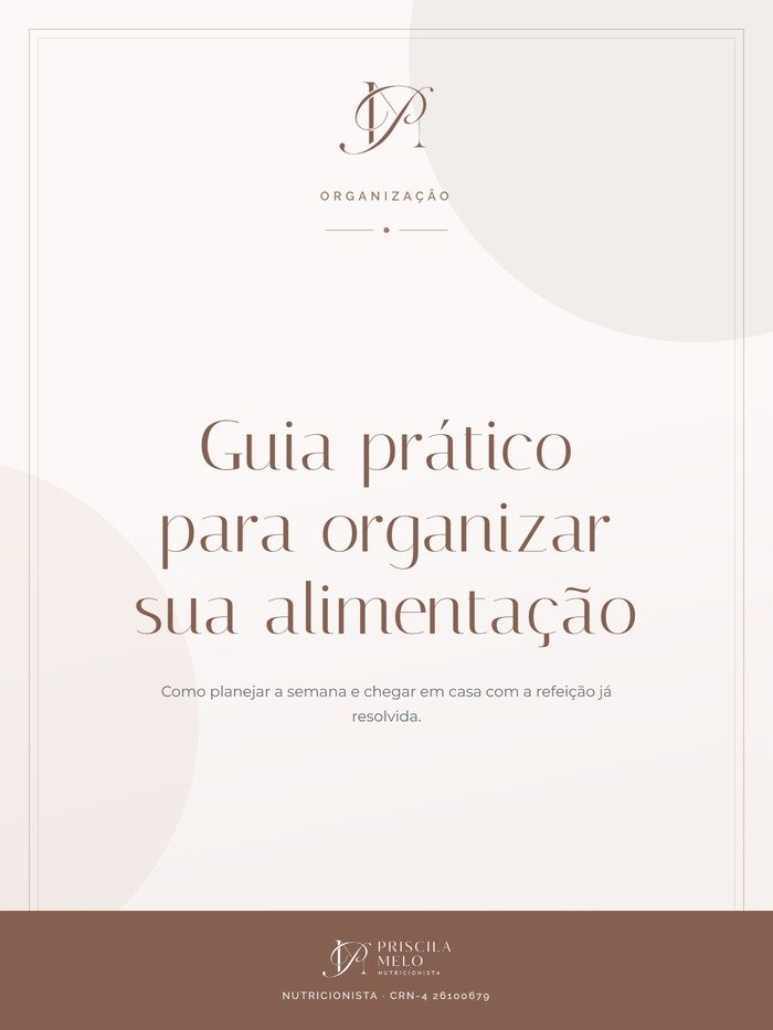 Capa do e-book Guia prático para organizar sua alimentação